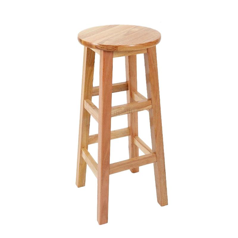 Modern Style Bar Stool Solid Wood Backless Bar Stools for Dining Room