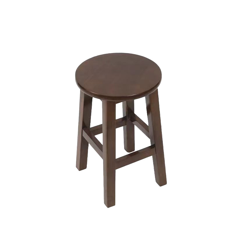 Modern Style Bar Stool Solid Wood Backless Bar Stools for Dining Room