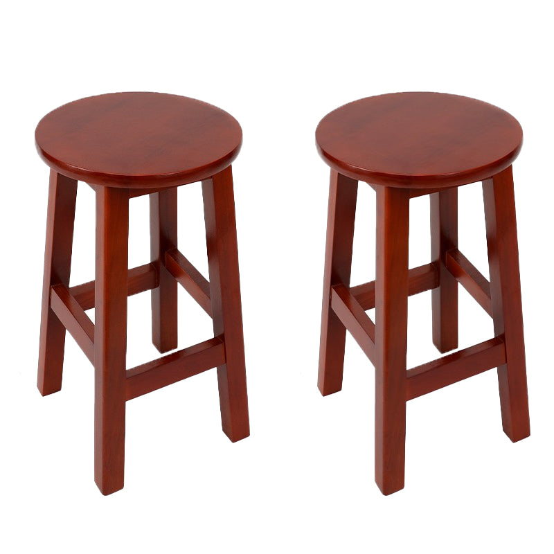 Modern Style Bar Stool Solid Wood Backless Bar Stools for Dining Room