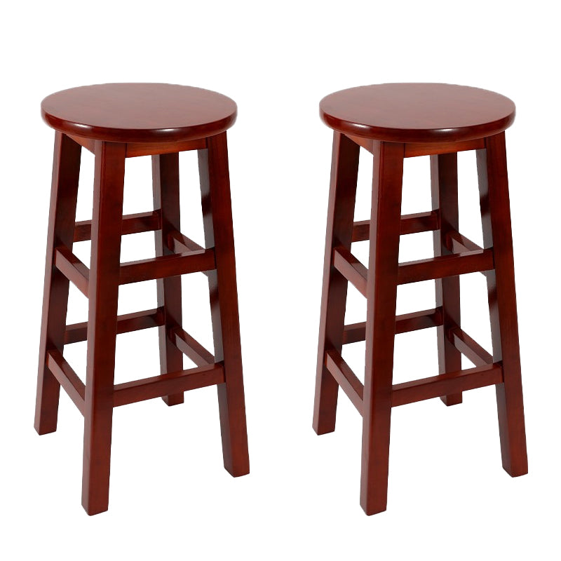 Modern Style Bar Stool Solid Wood Backless Bar Stools for Dining Room