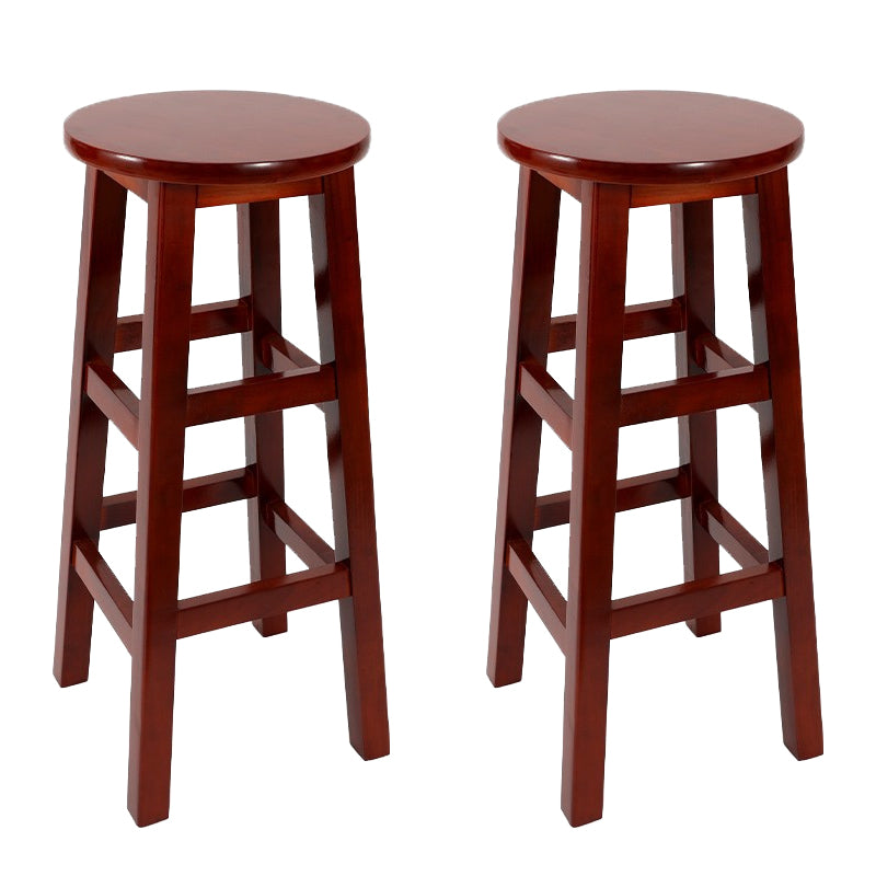 Modern Style Bar Stool Solid Wood Backless Bar Stools for Dining Room