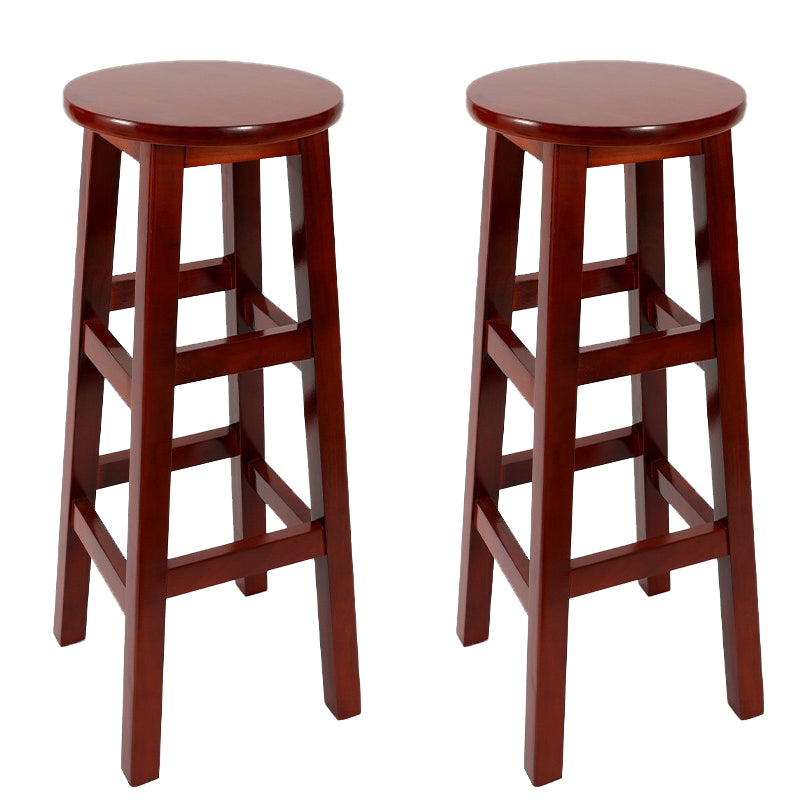 Modern Style Bar Stool Solid Wood Backless Bar Stools for Dining Room