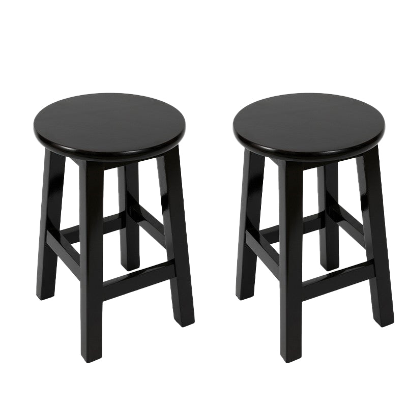 Modern Style Bar Stool Solid Wood Backless Bar Stools for Dining Room
