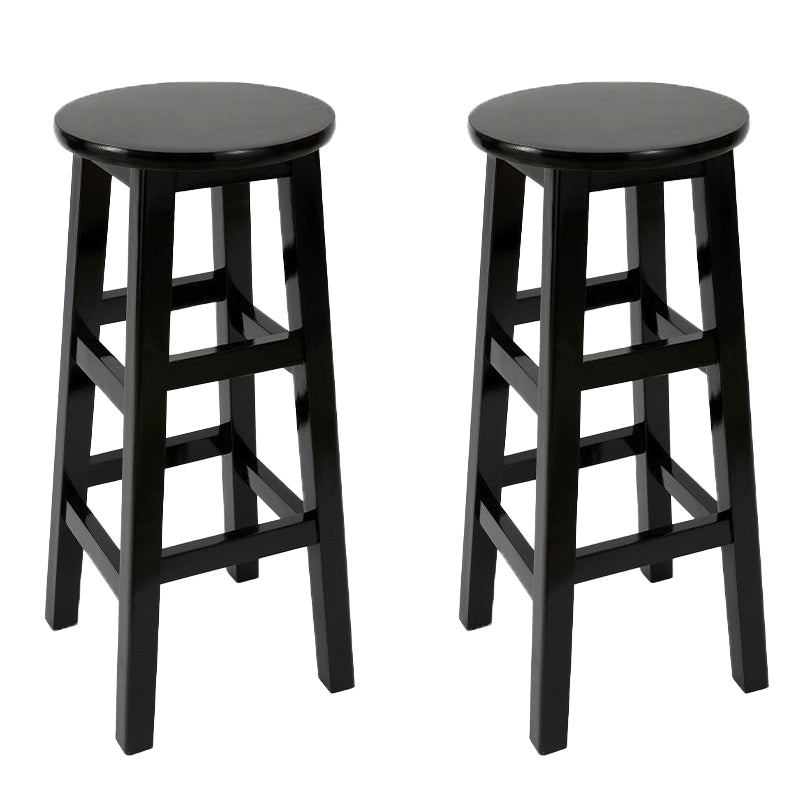 Modern Style Bar Stool Solid Wood Backless Bar Stools for Dining Room