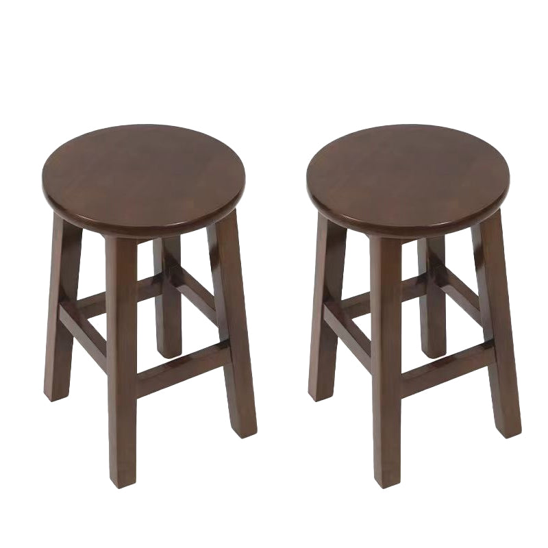 Modern Style Bar Stool Solid Wood Backless Bar Stools for Dining Room