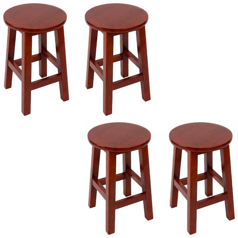 Modern Style Bar Stool Solid Wood Backless Bar Stools for Dining Room