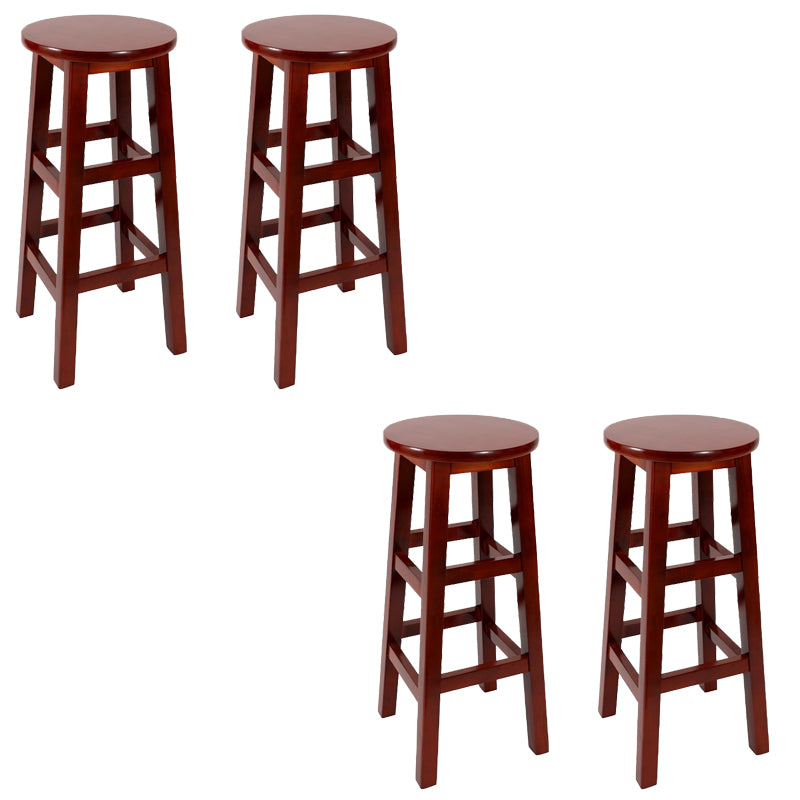 Modern Style Bar Stool Solid Wood Backless Bar Stools for Dining Room