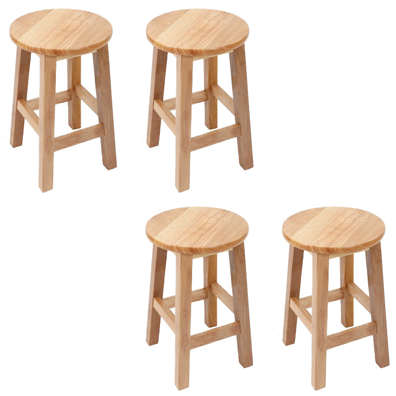 Modern Style Bar Stool Solid Wood Backless Bar Stools for Dining Room