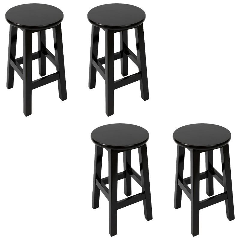 Modern Style Bar Stool Solid Wood Backless Bar Stools for Dining Room