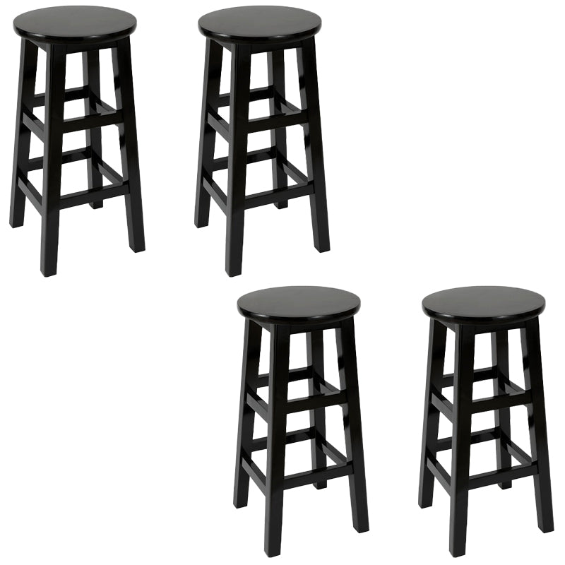 Modern Style Bar Stool Solid Wood Backless Bar Stools for Dining Room