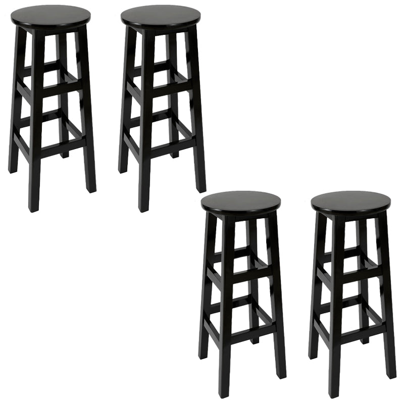 Modern Style Bar Stool Solid Wood Backless Bar Stools for Dining Room