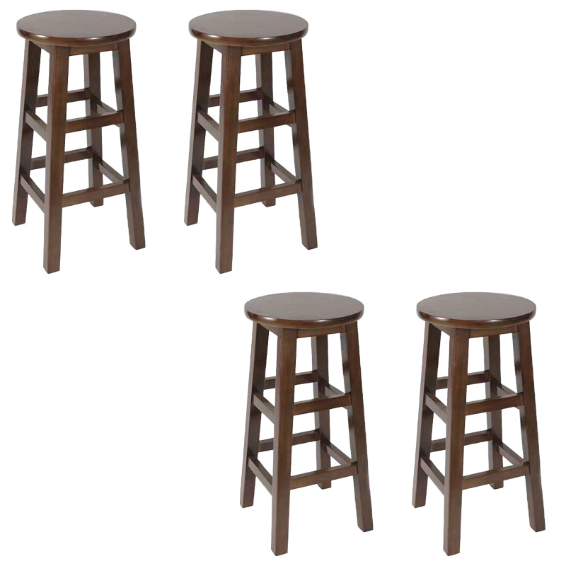 Modern Style Bar Stool Solid Wood Backless Bar Stools for Dining Room