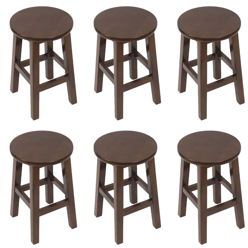 Modern Style Bar Stool Solid Wood Backless Bar Stools for Dining Room
