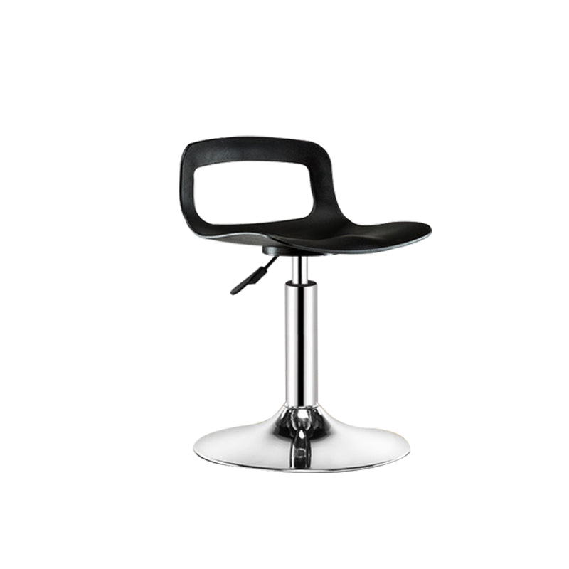 Plastic Low Back Barstools Adjustable Height Bar Stools with Metal Base