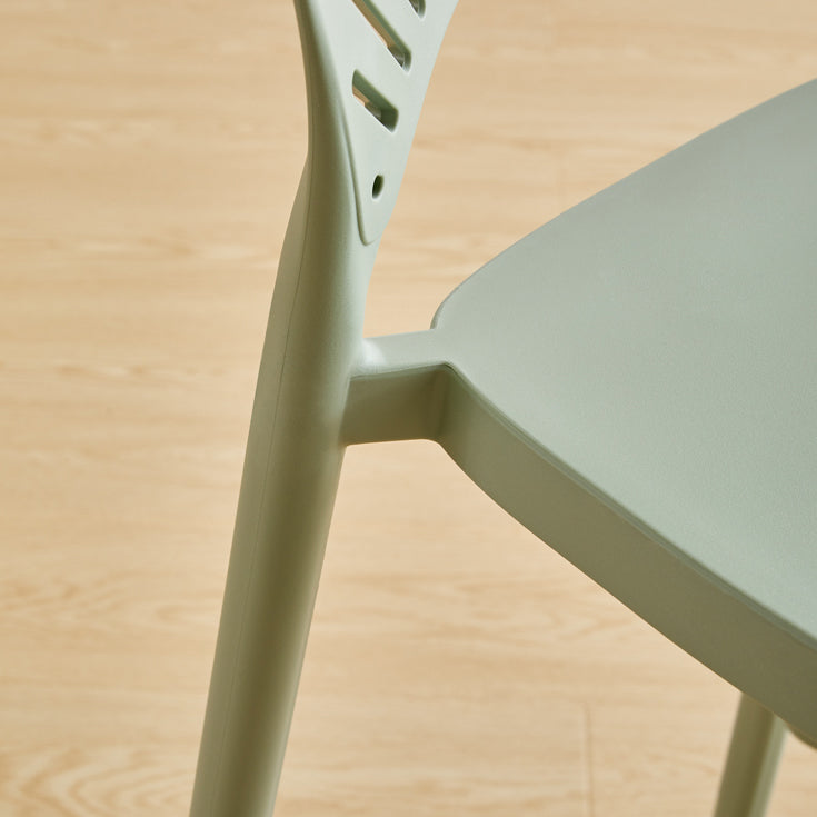 Low Back Plastic Dining Stools Armless Bar Stools with Footrest