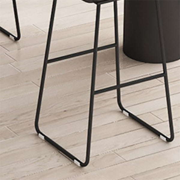 Modern Style Backless Bar-stool Pu Leather Counter Bar Stool with Metal Legs