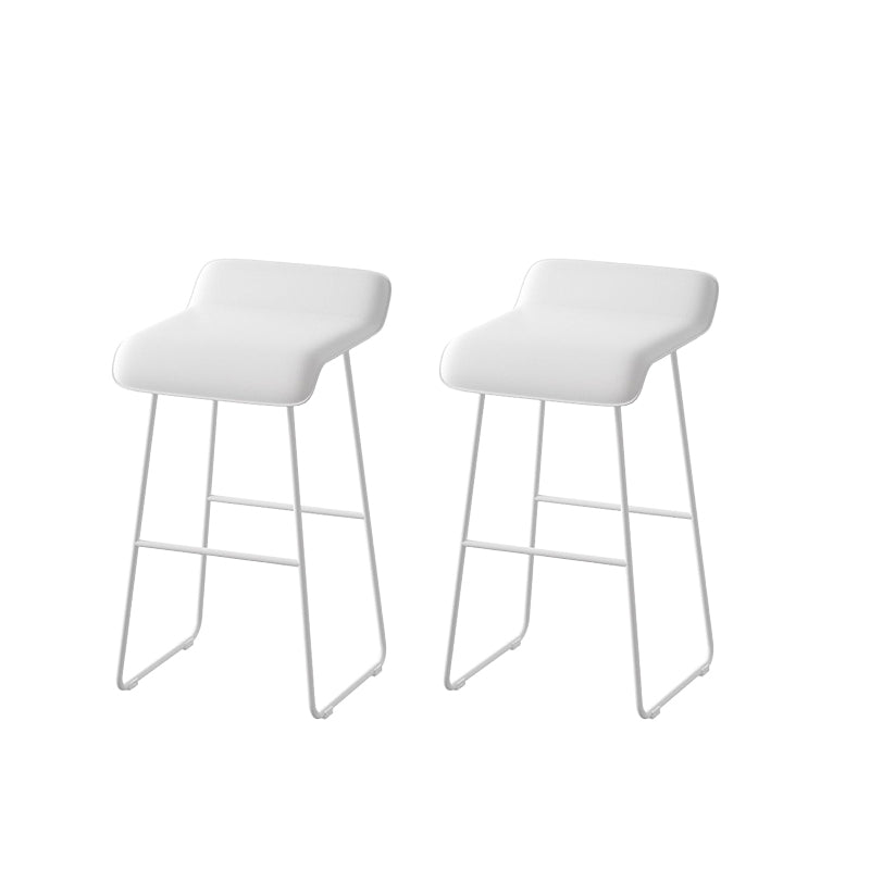 Modern Style Backless Bar-stool Pu Leather Counter Bar Stool with Metal Legs
