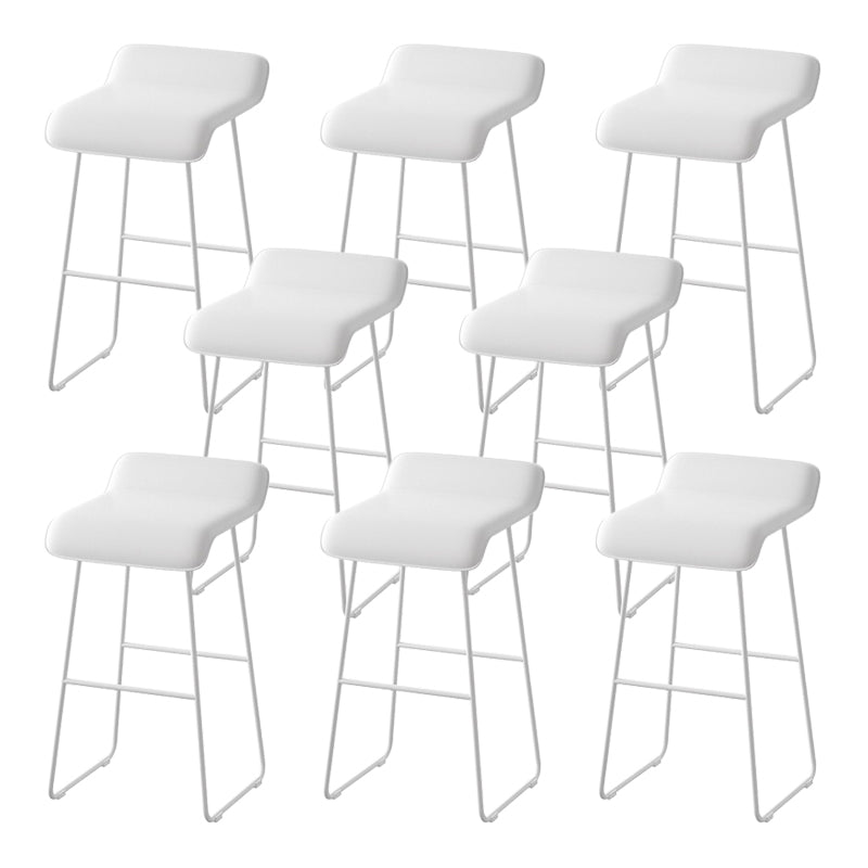 Modern Style Backless Bar-stool Pu Leather Counter Bar Stool with Metal Legs