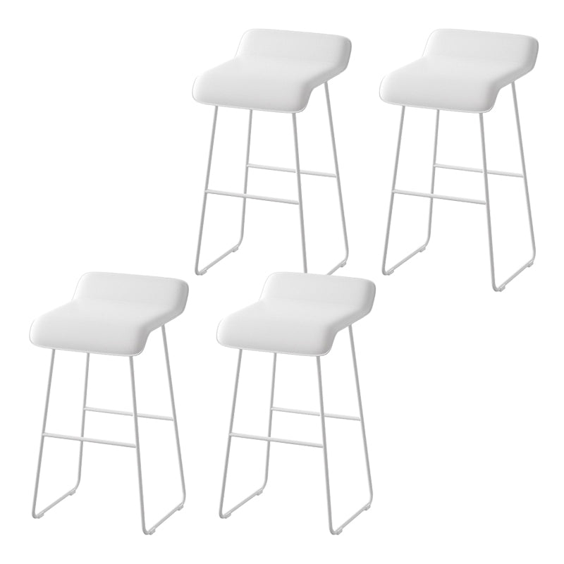 Modern Style Backless Barstool Pu Leather Counter Bar Stool with Metal Legs