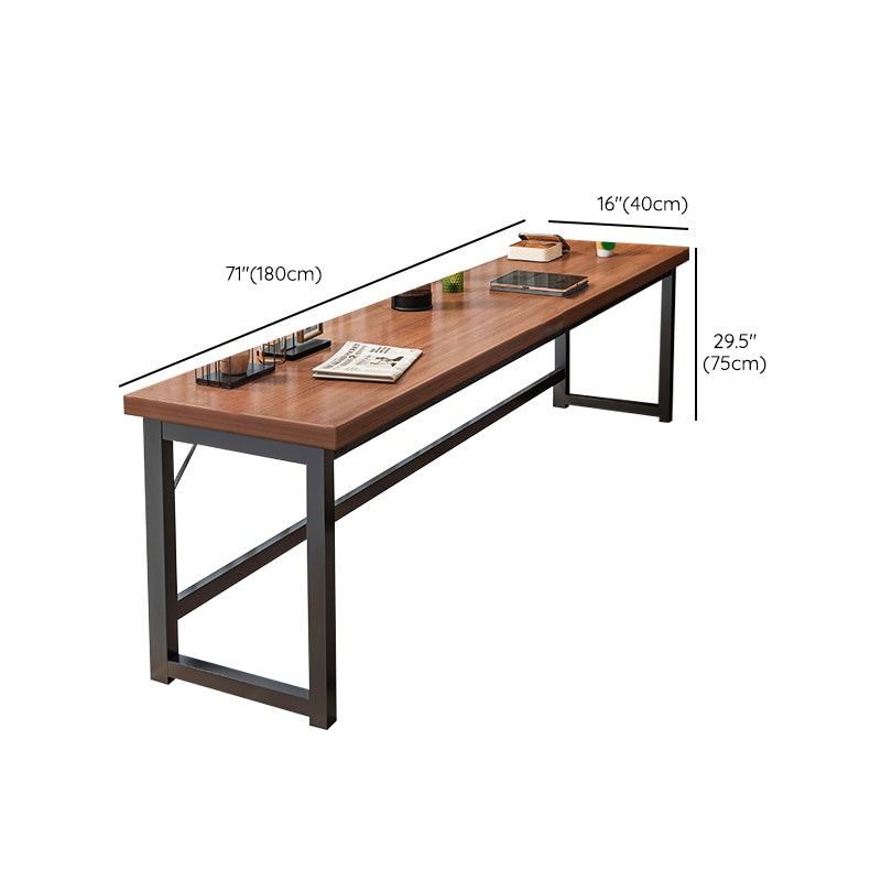 Industrial Style Bistro Bar Table Wooden Rectangle Metal Base Bar Table