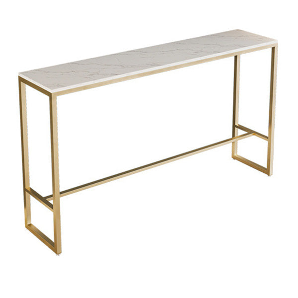 Glam Sintered Stone Bar Table Rectangle Dining Table for Kitchen