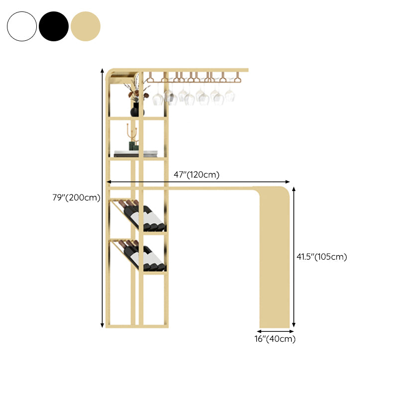 Contemporary Style Rectangle Bar Table Stone Bar Height Table with Storage