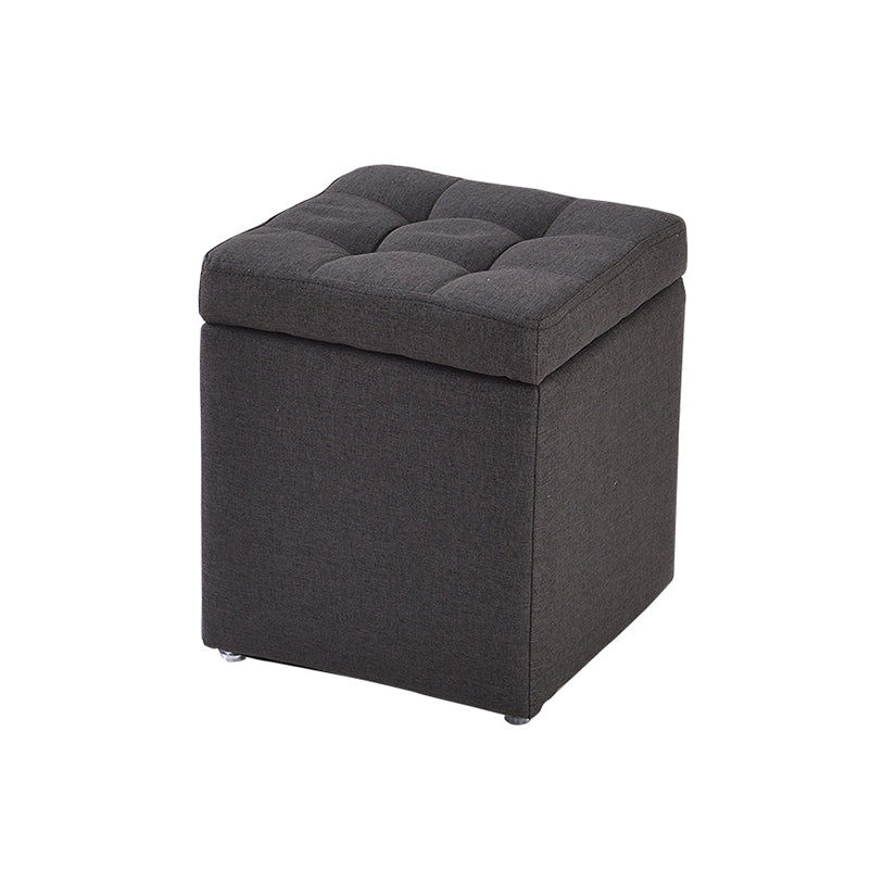Modern Style Ottoman Cotton Square Indoor Ottoman with Storage