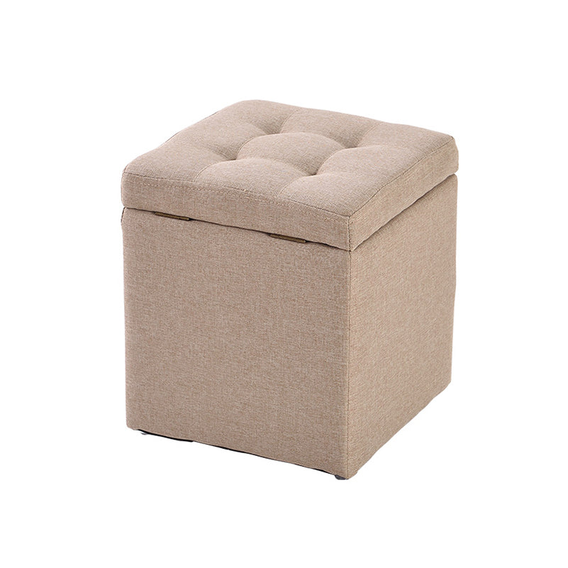 Modern Style Ottoman Cotton Square Indoor Ottoman with Storage