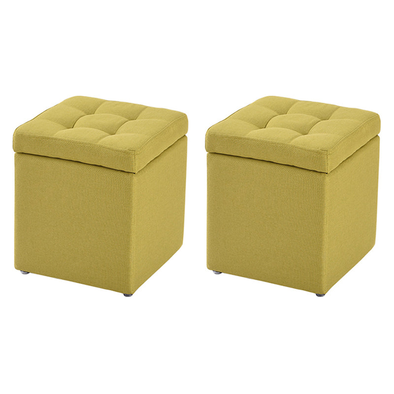 Modern Style Ottoman Cotton Square Indoor Ottoman with Storage