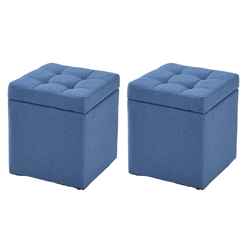 Modern Style Ottoman Cotton Square Indoor Ottoman with Storage
