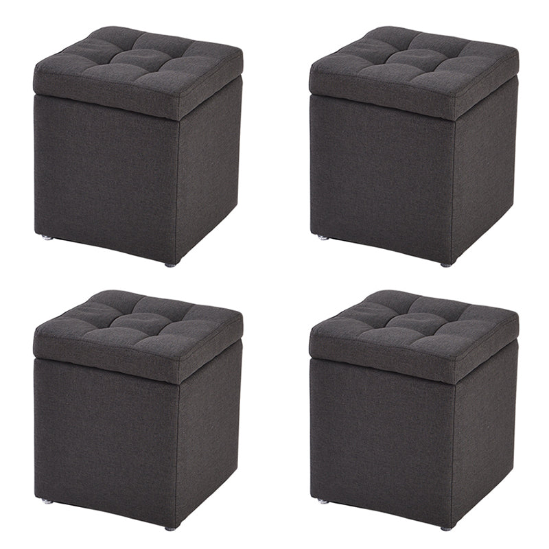 Modern Style Ottoman Cotton Square Indoor Ottoman with Storage