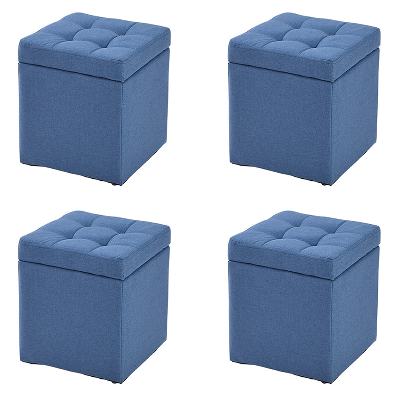 Modern Style Ottoman Cotton Square Indoor Ottoman with Storage