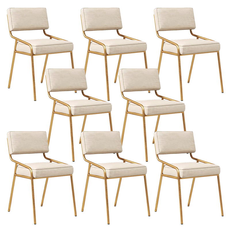 Glam Home Dining Room Chair Upholstered Armless Dining Chairs