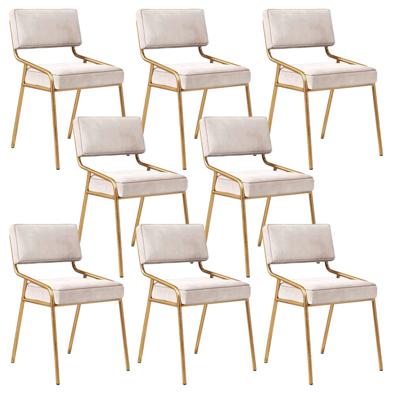 Glam Home Dining Room Chair Upholstered Armless Dining Chairs