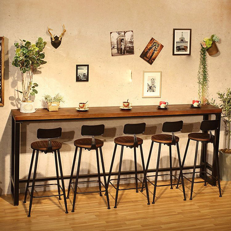 1/4/6/11 Pieces Bar Stool and Table Set Solid Wood Pub Dining Set