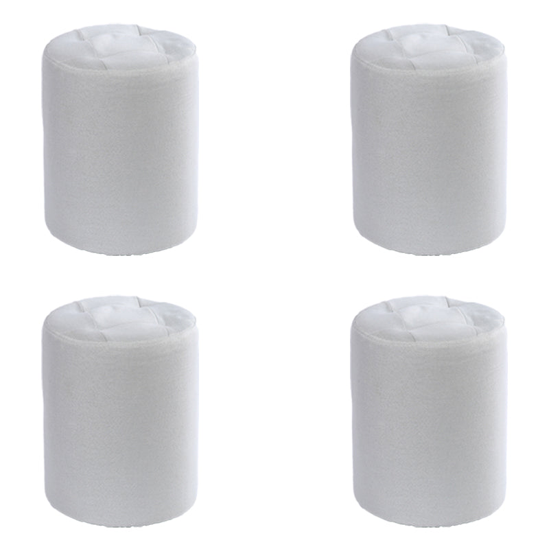 Modern Cotton Pouf Round Stain Resistant Solid Color Pouf for Living Room