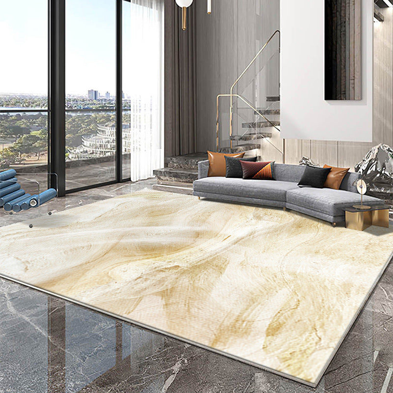 Green Grey Rug Polyester Graphic Indoor Rug Washable Rug for Drawing Room