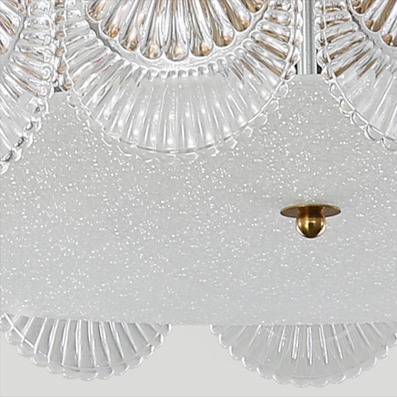 Modern Glass Ceiling Lamp Minimalist Flush Mount Light Fixture for Bedroom