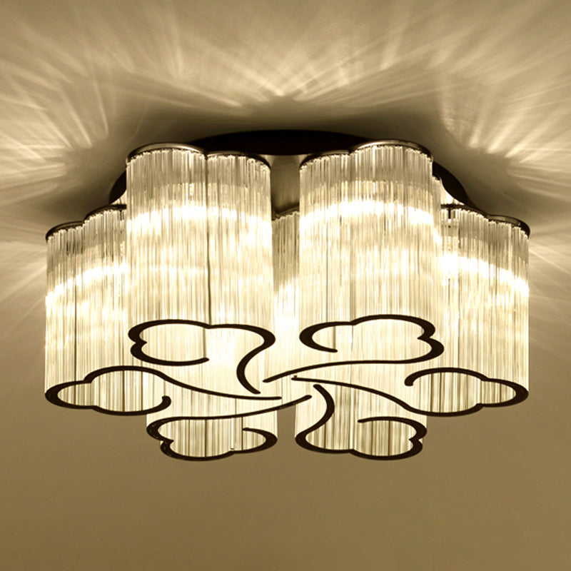 Nordic Style Ceiling Light Cloud Shape Ceiling Lamp with Glass Shade for Bedroom