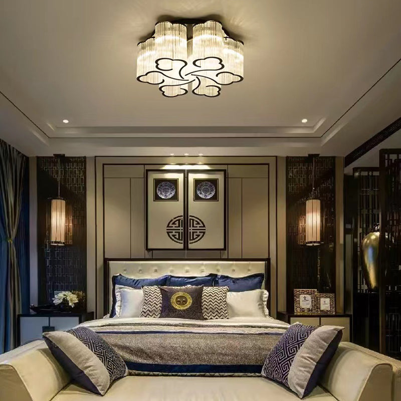 Nordic Style Ceiling Light Cloud Shape Ceiling Lamp with Glass Shade for Bedroom