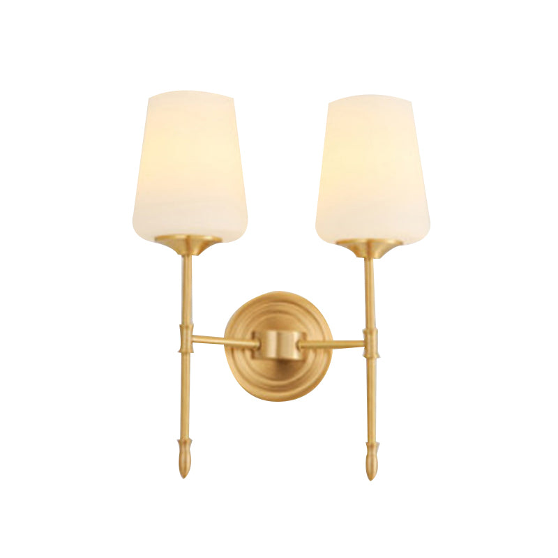 American Style Copper Vanity Light Geometry Shape Vanity Lamp for Shower Room