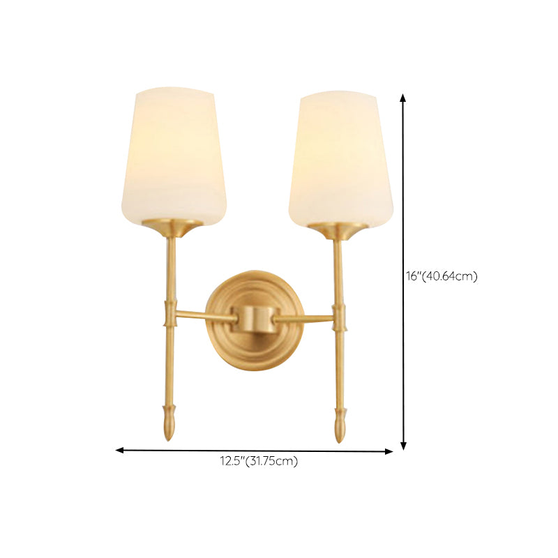 American Style Copper Vanity Light Geometry Shape Vanity Lamp for Shower Room
