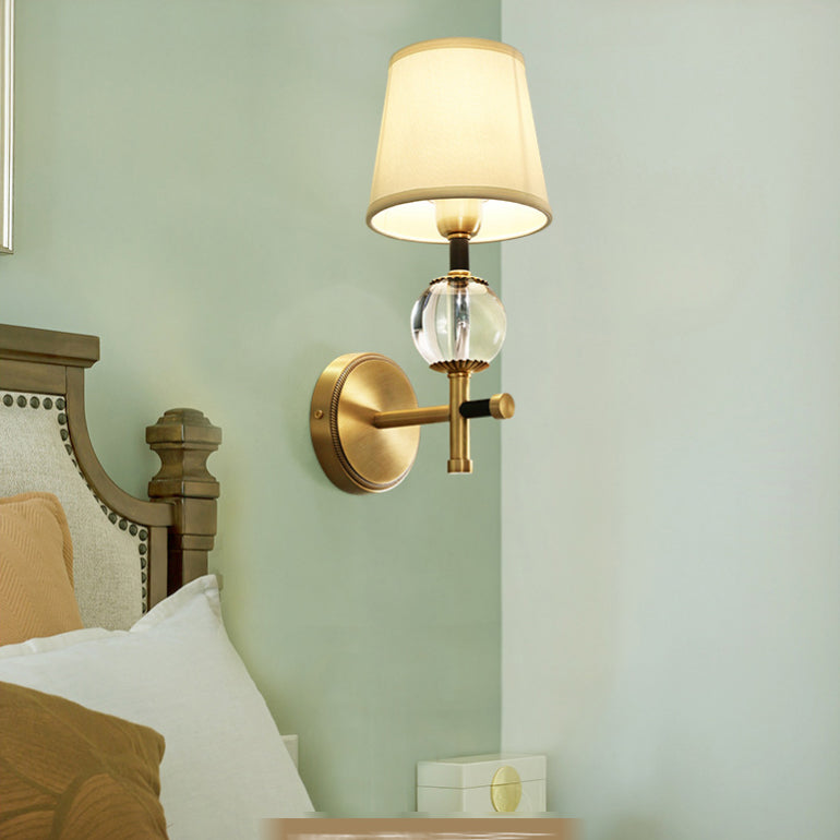 Modern Simple Copper Vanity Light Cylinder Shape Vanity Lamp for Living Room