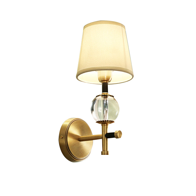Modern Simple Copper Vanity Light Cylinder Shape Vanity Lamp for Living Room