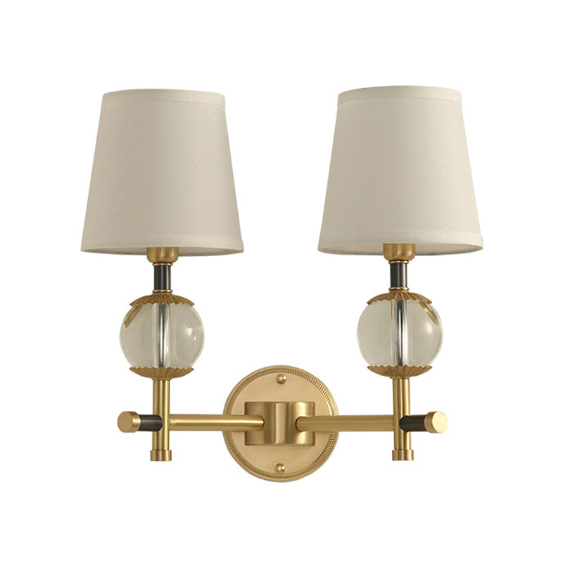 Modern Simple Copper Vanity Light Cylinder Shape Vanity Lamp for Living Room