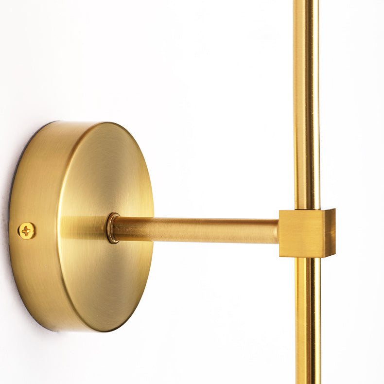 Contemporary Bath Vanity Lighting Fabric Shaded Golden Light for Bathroom