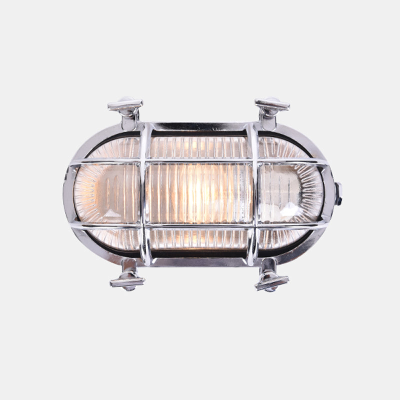 Industrial Style Vanity Light Aluminum Ellipse Shape Vanity Lamp for Shower Room