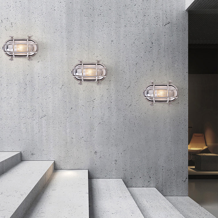 Industrial Style Vanity Light Aluminum Ellipse Shape Vanity Lamp for Shower Room