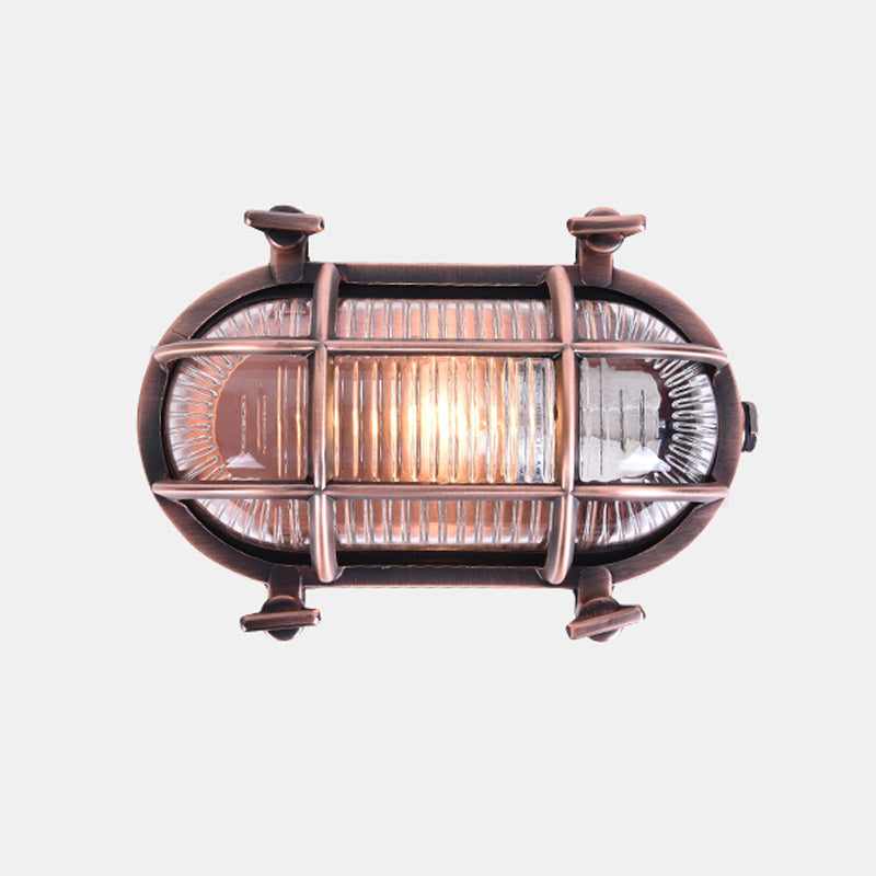 Industrial Style Vanity Light Aluminum Ellipse Shape Vanity Lamp for Shower Room