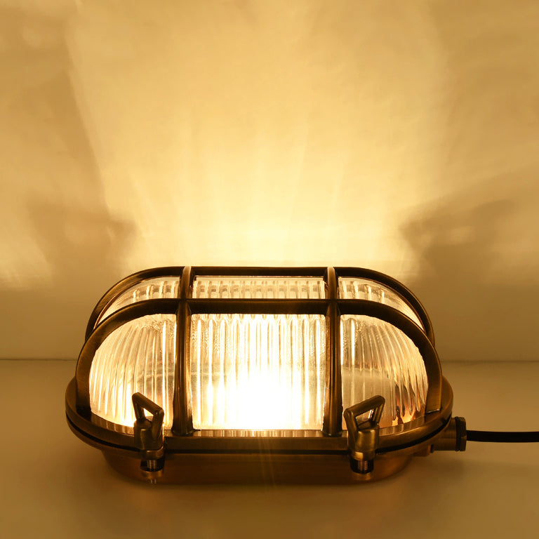 Industrial Style Vanity Light Aluminum Ellipse Shape Vanity Lamp for Shower Room